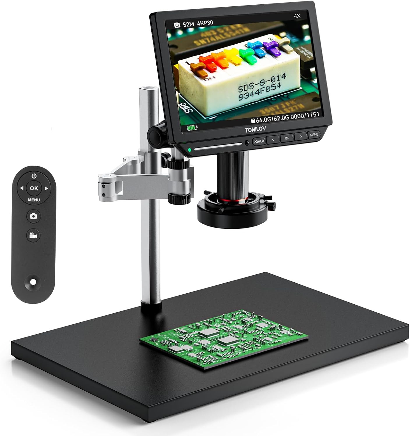 Digital Microscope 4K Hdmi 2000X - Mikroskop cyfrowy TOMLOV 4K do lutowania