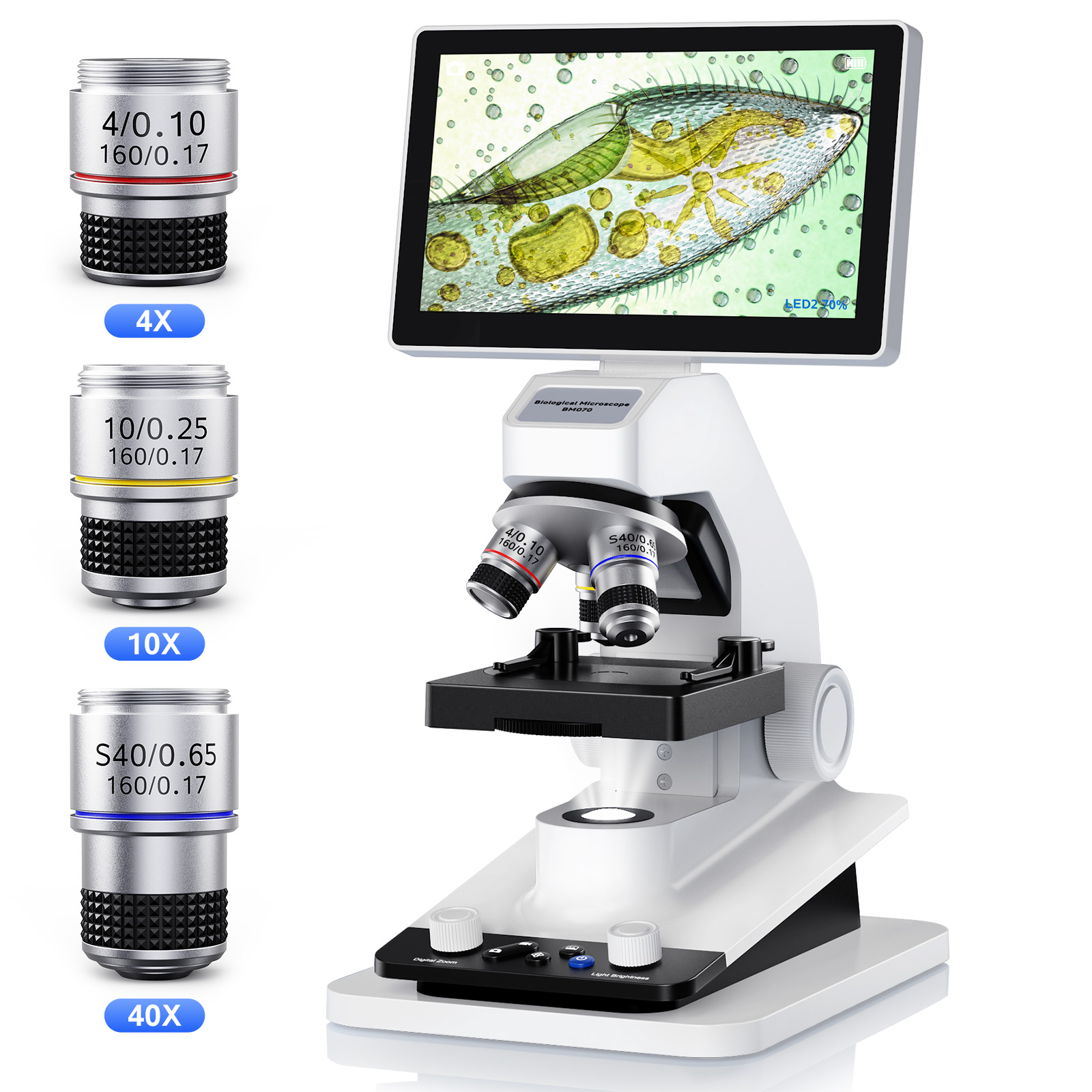 Digital Microscope With Screen 7 Inch - Mikroskop cyfrowy USB z ekranem 7