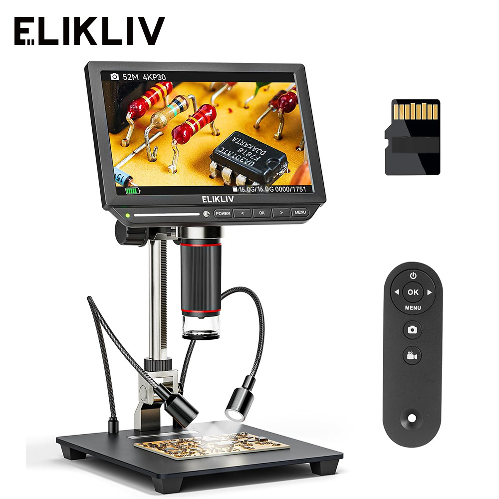 Digital Microscope 4K Hdmi 2000X - Elikliv EM4K 4K HDMI mikroskop cyfrowy