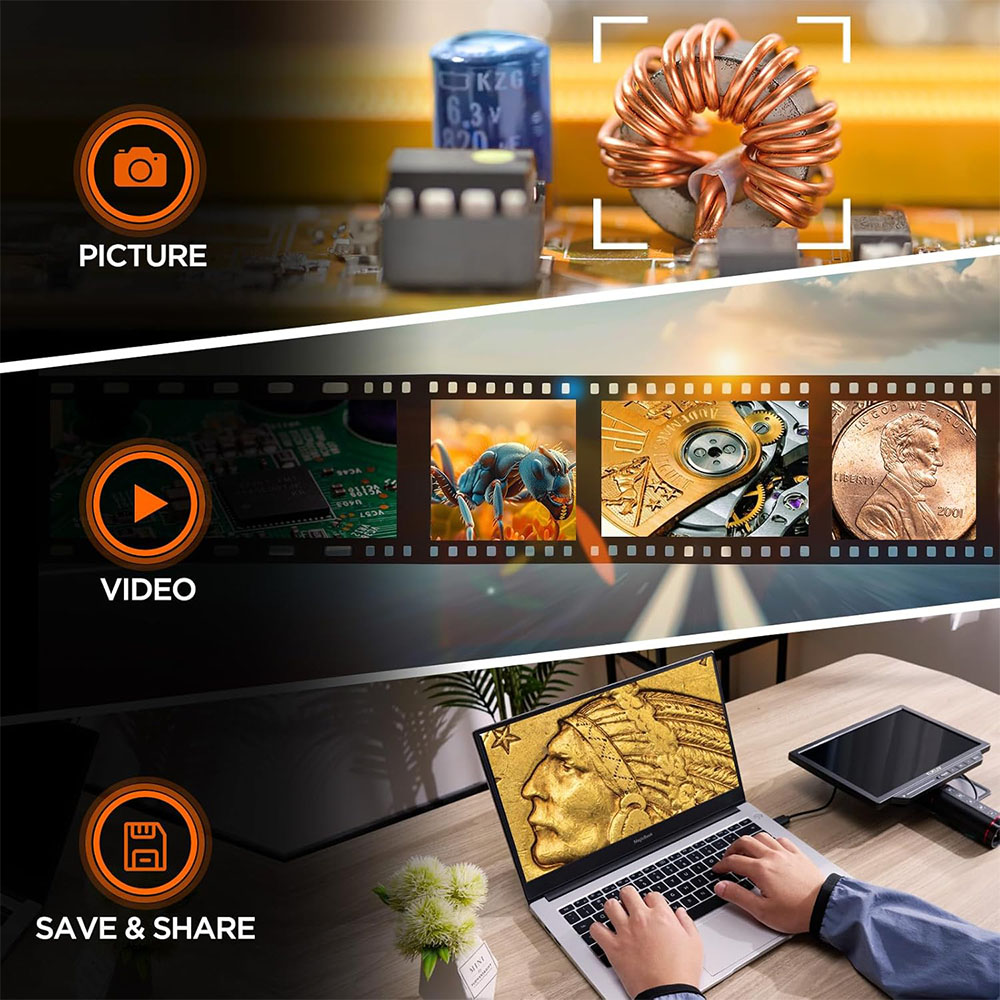Digital Microscope 4K Hdmi 2000X - Elikliv EM4K-AF – cyfrowy mikroskop z