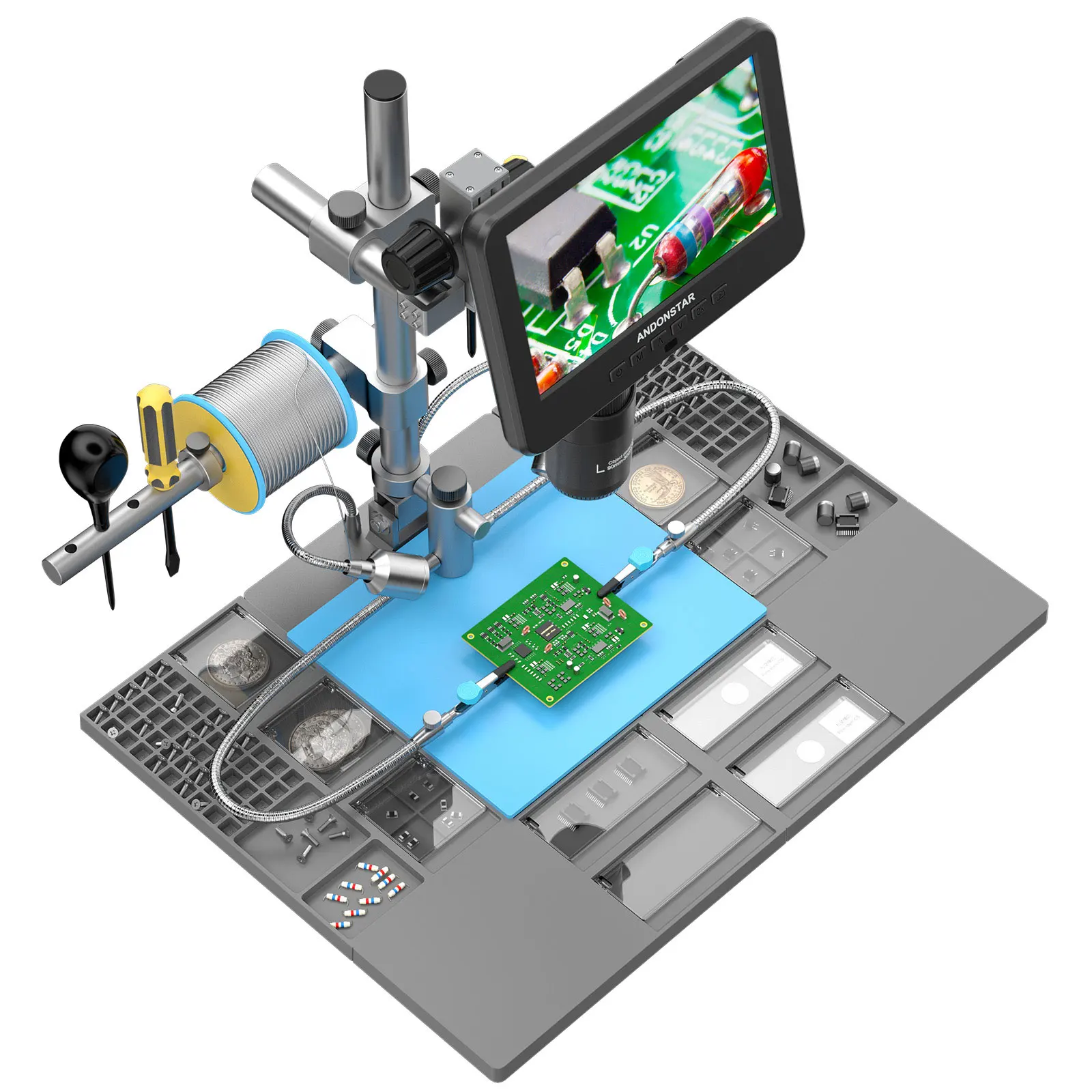 Mikroskop cyfrowy wysokiej roz – Digital Microscope With Screen 7 Inch recenzja i cena