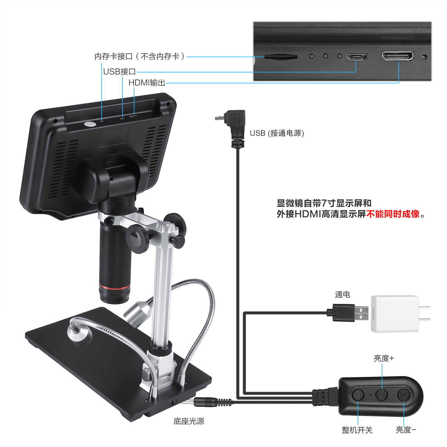 Mikroskop cyfrowy 3D z dużym e – Digital Microscope With Screen 7 Inch recenzja i cena