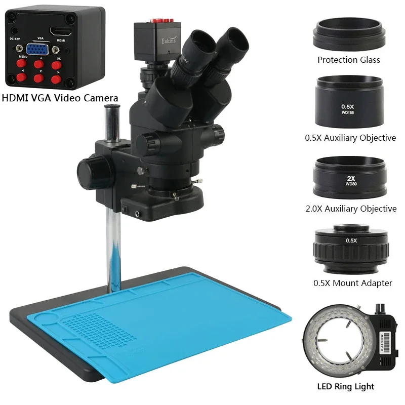 Kamera wideo 1080P 2K 4K VGA H – Trinocular Stereo Microscope 7X-45X recenzja i cena