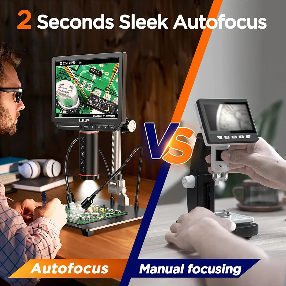 Elikliv EM4K-AF – cyfrowy mikr – Digital Microscope 4K Hdmi 2000X recenzja i cena