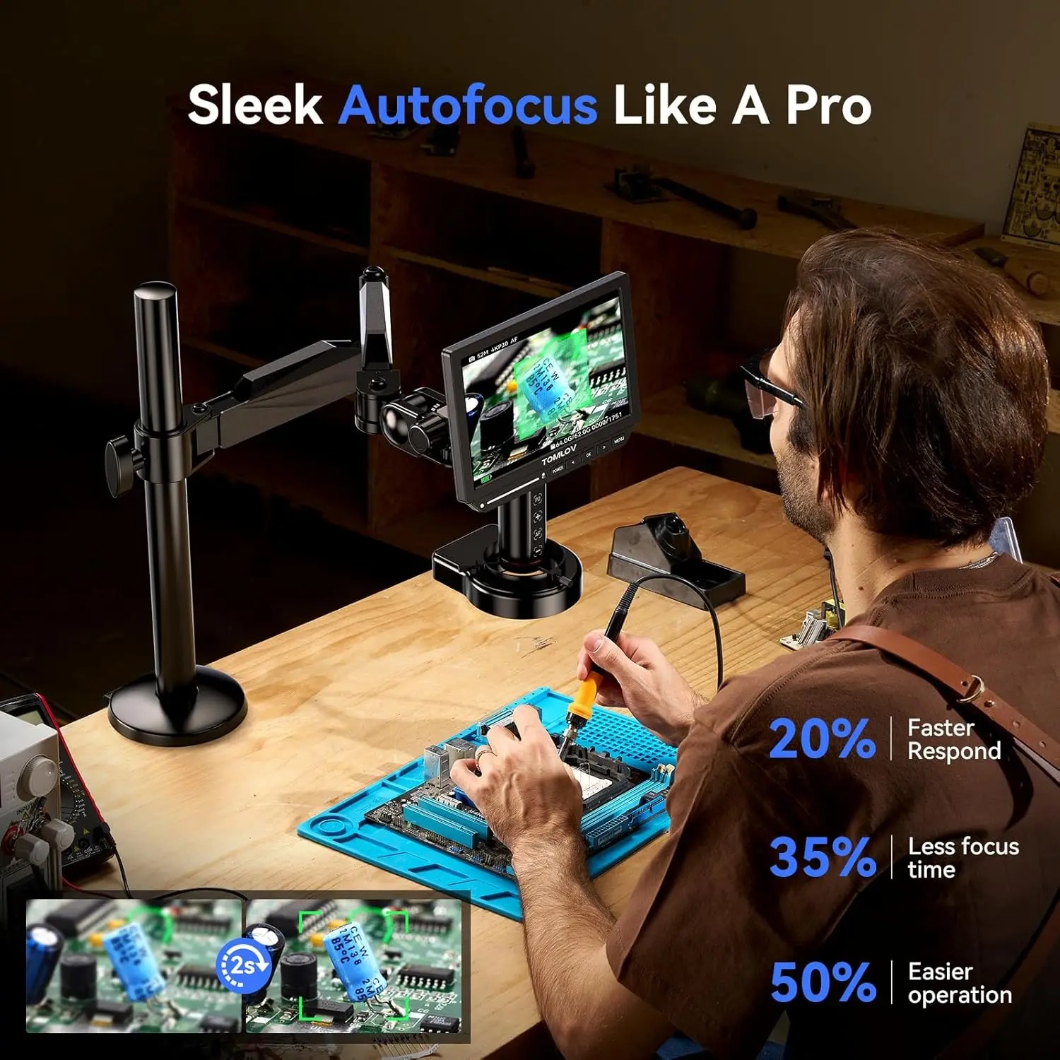 TOMLOV 8-calowy cyfrowy mikros – Digital Microscope 4K Hdmi 2000X recenzja i cena