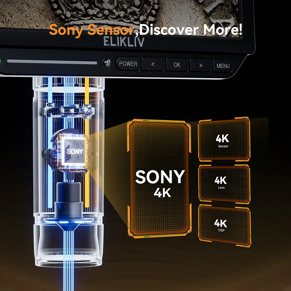Elikliv EM4K Flex 4K cyfrowy m – Digital Microscope 4K Hdmi 2000X recenzja i cena