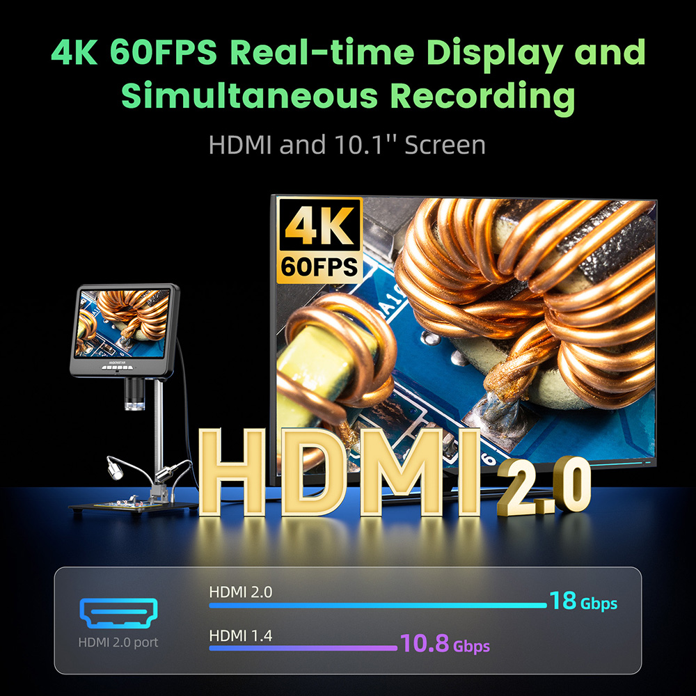 Andonstar AD210S 10.1'' 4K 60F – Digital Microscope 4K Hdmi 2000X recenzja i cena