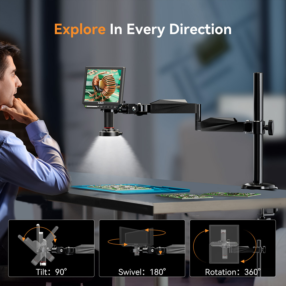 Mikroskop cyfrowy ELIKLIV EM4K – Digital Microscope 4K Hdmi 2000X recenzja i cena
