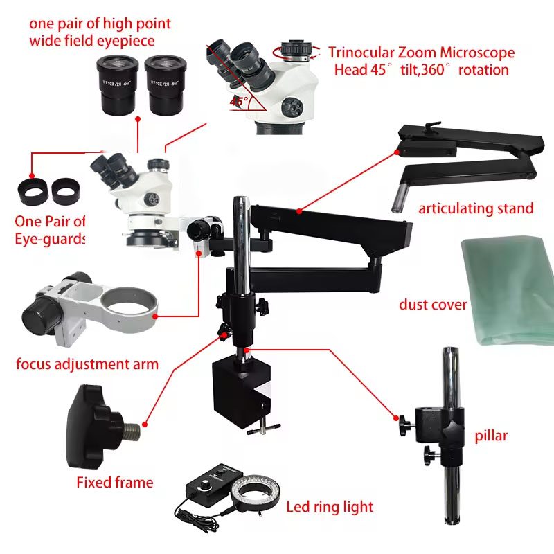 Elastyczny, przegubowy statyw  – Microscope Boom Stand Articulating recenzja i cena