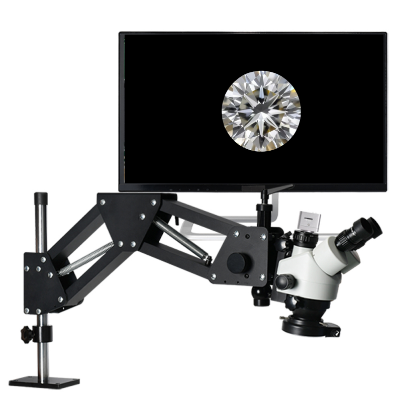 Kamera 4K/2K, mikroskop stereo – Trinocular Stereo Microscope 7X-45X recenzja i cena