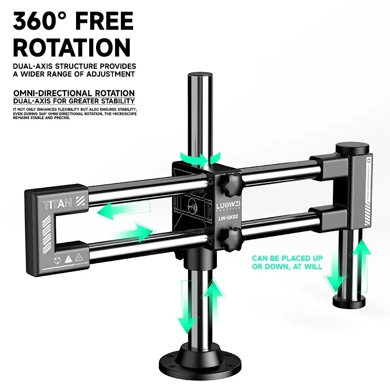 Stojak mikroskopowy dwuosiowy  – Microscope Boom Stand Articulating recenzja i cena