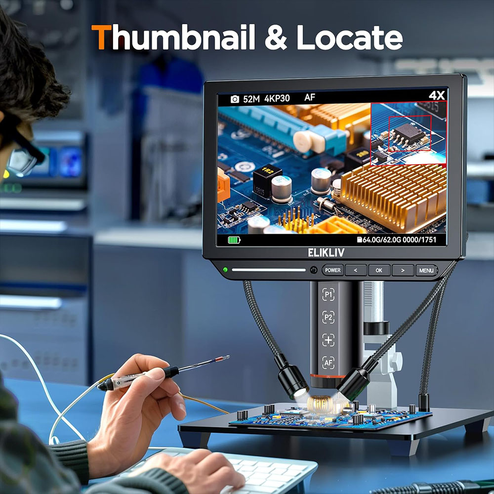 Elikliv EM4K-AF Mikroskop Cyfr – Digital Microscope 4K Hdmi 2000X recenzja i cena